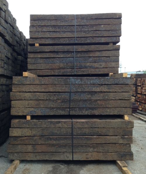 Reclaimed railway sleepers 260x15x25cm